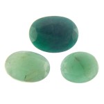 Green Emerald – 16.48 Carats (Ratti-18.21) Panna ~ 3 Pcs Seller Pack